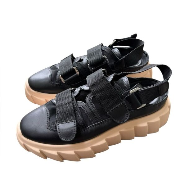 AGL Traspy Strappy Sneaker In Nero-nero 10 - Picture 3 of 12
